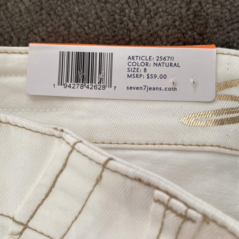 Seven7 White Denim Pocket Mini Skirt - Picture 3 of 6